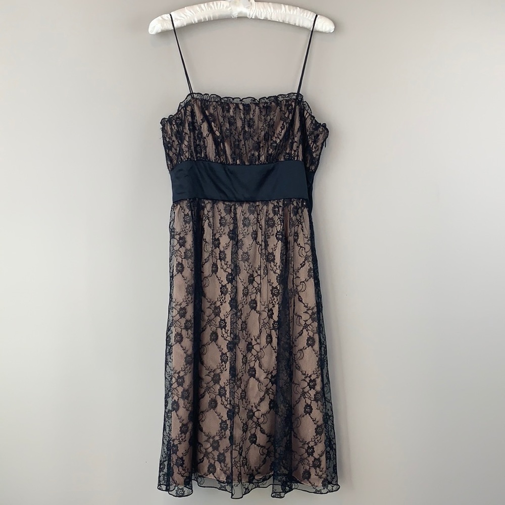 Nine West satin and lace cocktail party dress